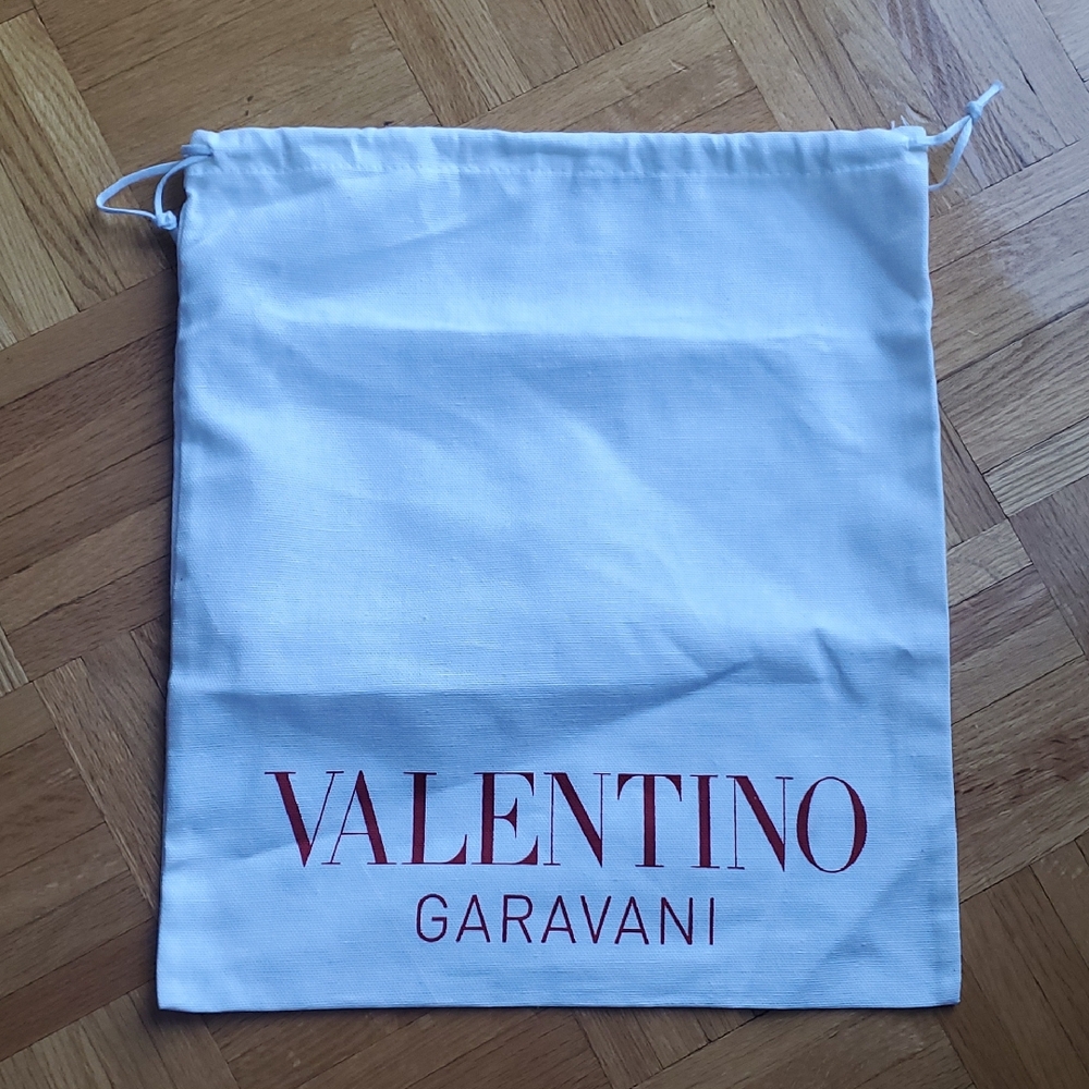 Valentino Garavani White 100% Recycled Cotton Dust Bag Dustbag Shoes Purse